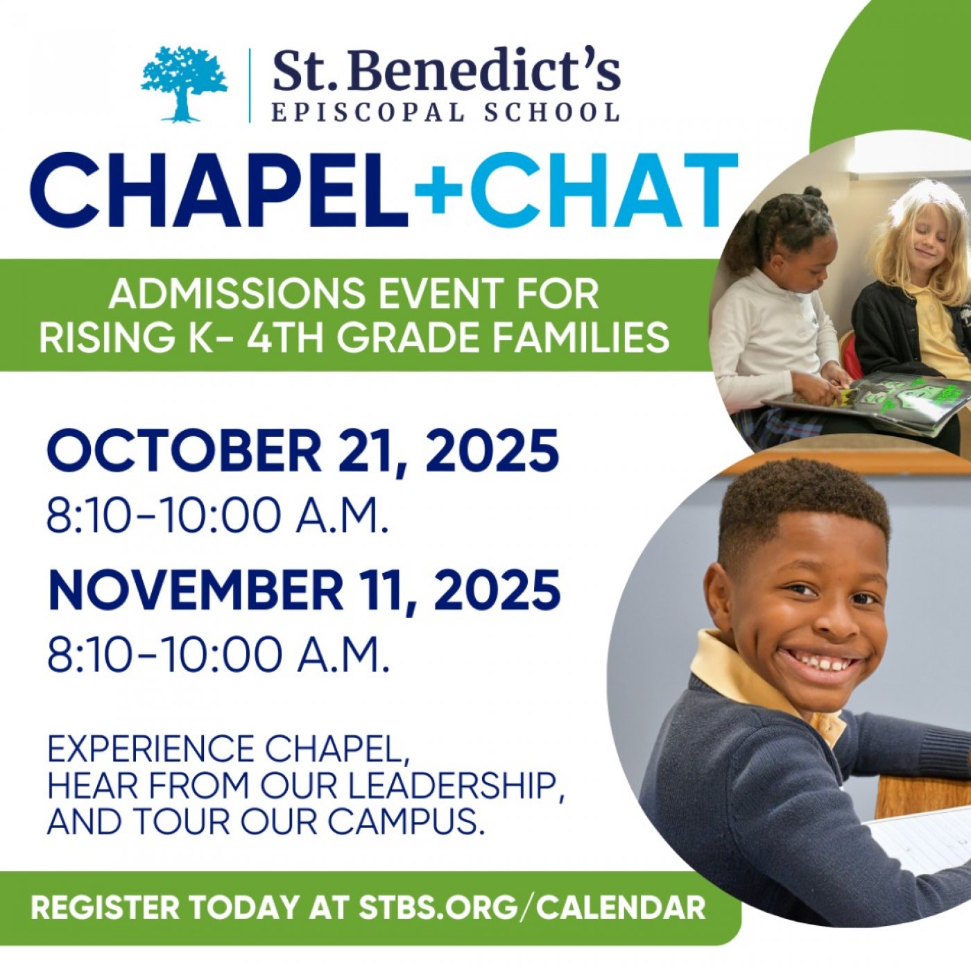 Chapel + Chat (Rising K\u20134th Grade Families)