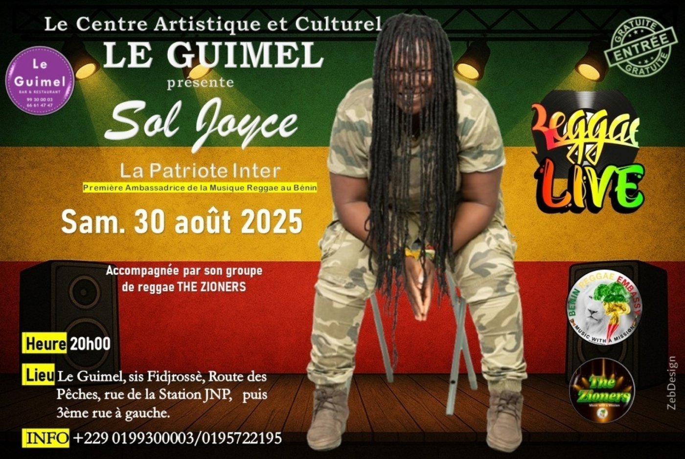 G\u00e9ant Concert Live avec Sol Joyce, La Patriote Inter et son Groupe Reggae THE ZIONERS