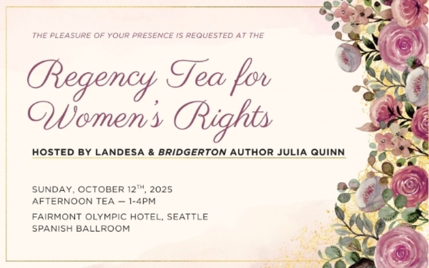 Regency Tea for Women's Rights