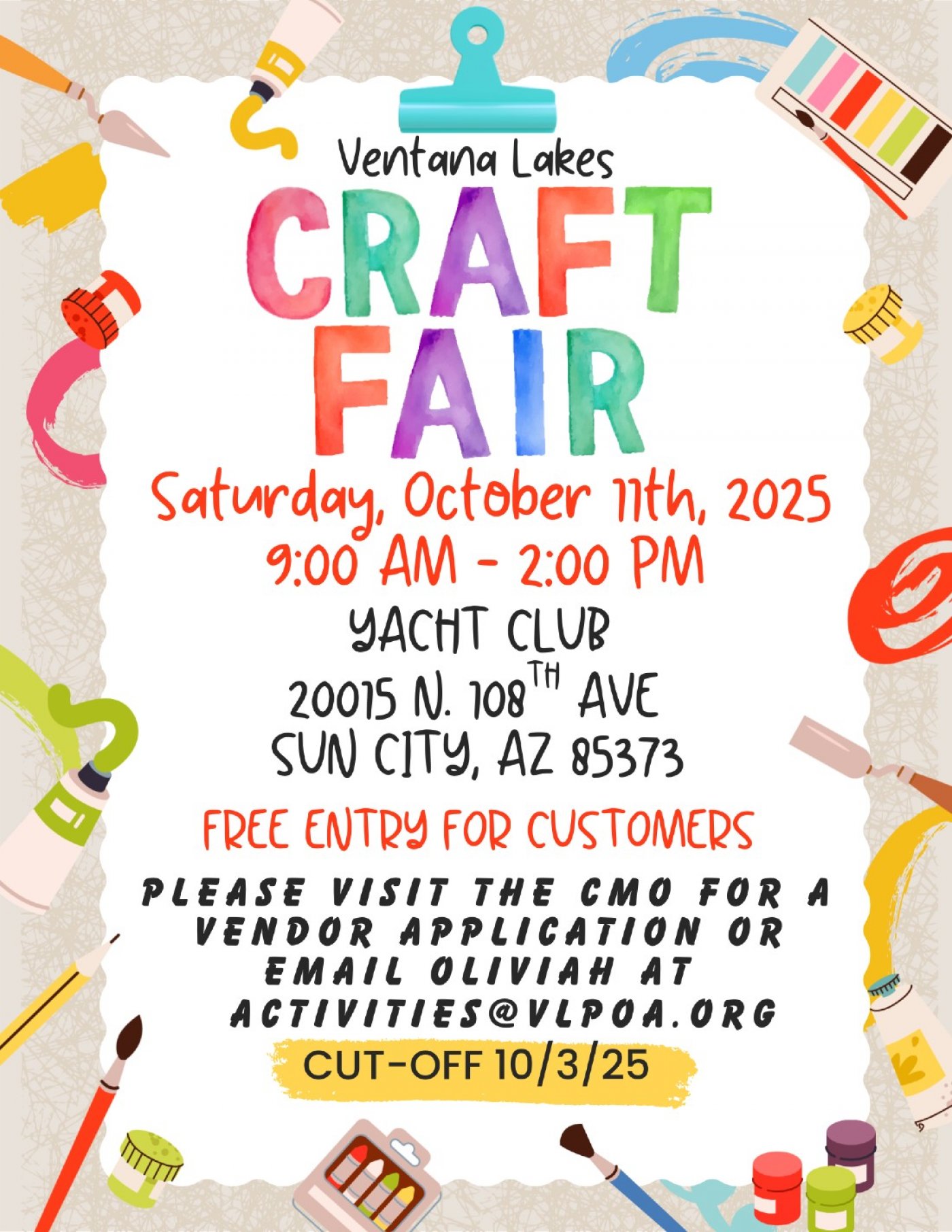 Ventana Lakes Craft Fair