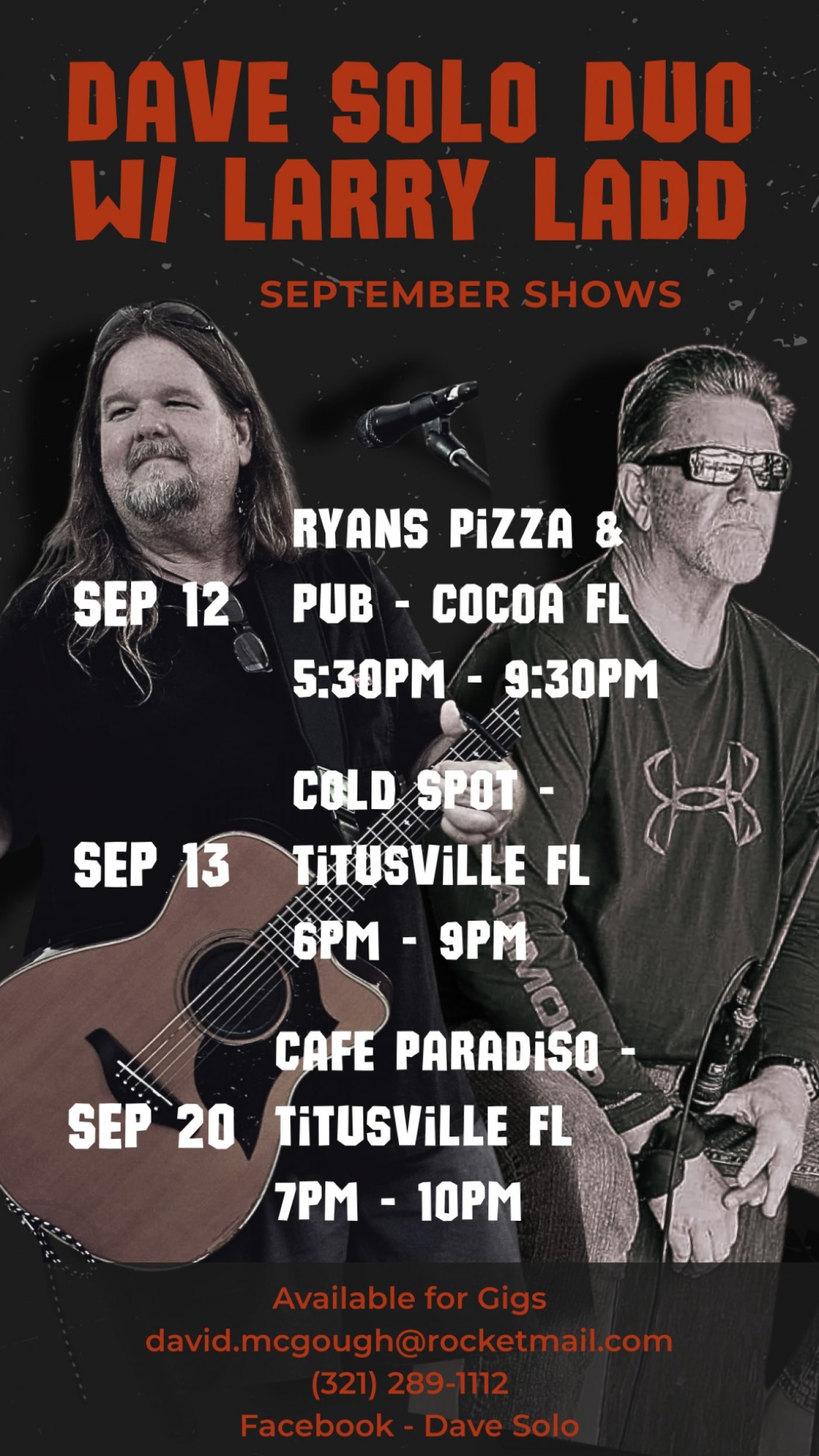\ud83c\udfb6 LIVE MUSIC | Dave Solo W\/ Larry Ladd