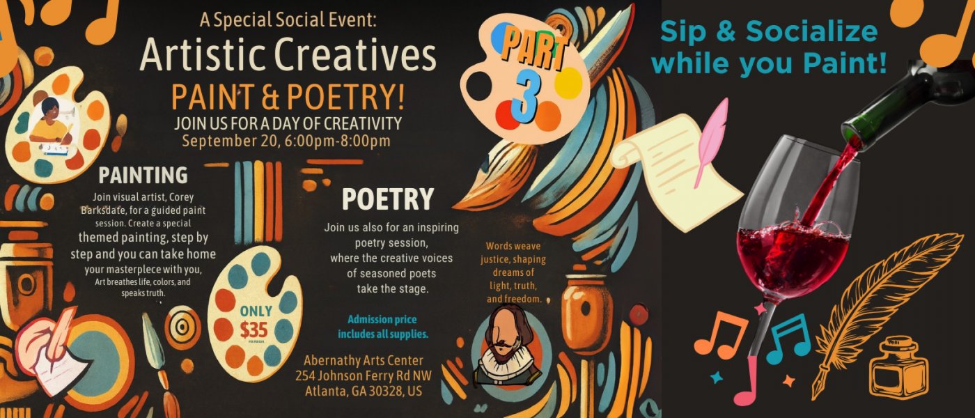 Paint and Poetry III hosted by Creative Art & Gwinnett Harbingers