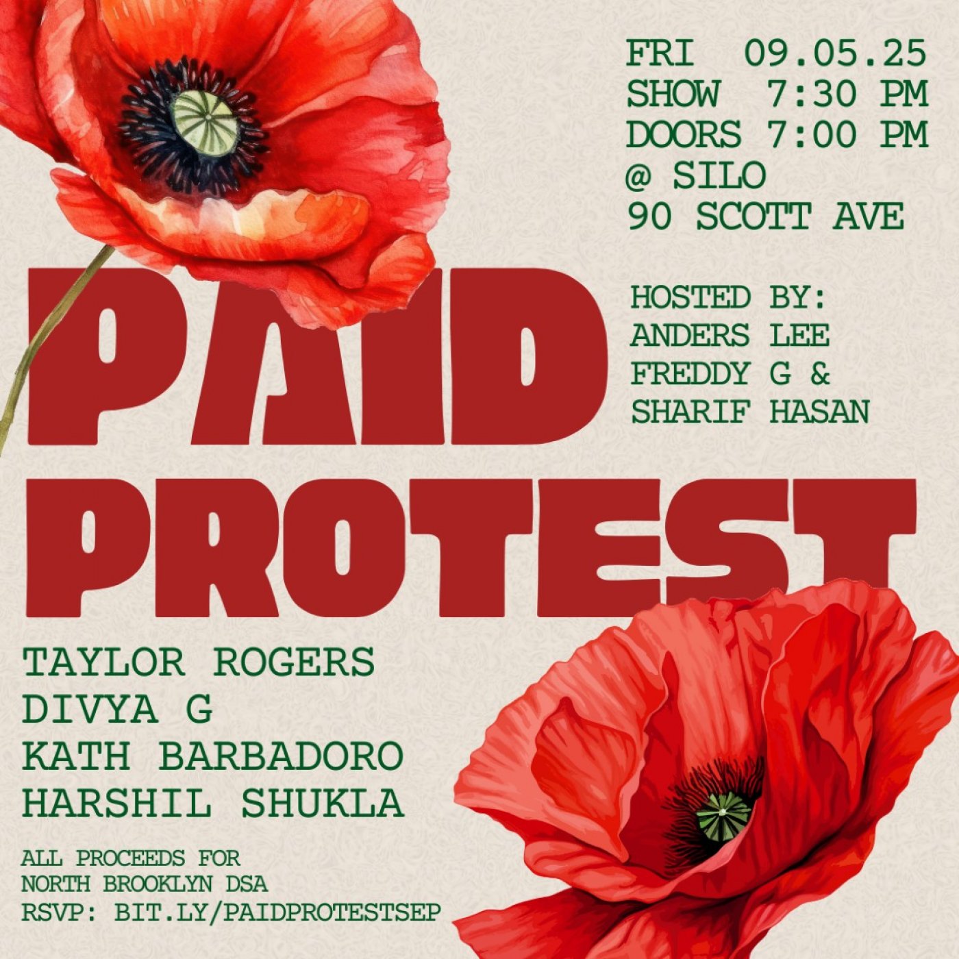 Paid Protest: Comedy Show & DSA Fundraiser