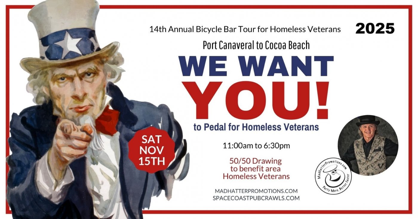 14th Annual Bicycle Bar Tour for Homeless Veterans 2025, Saturday, November 15