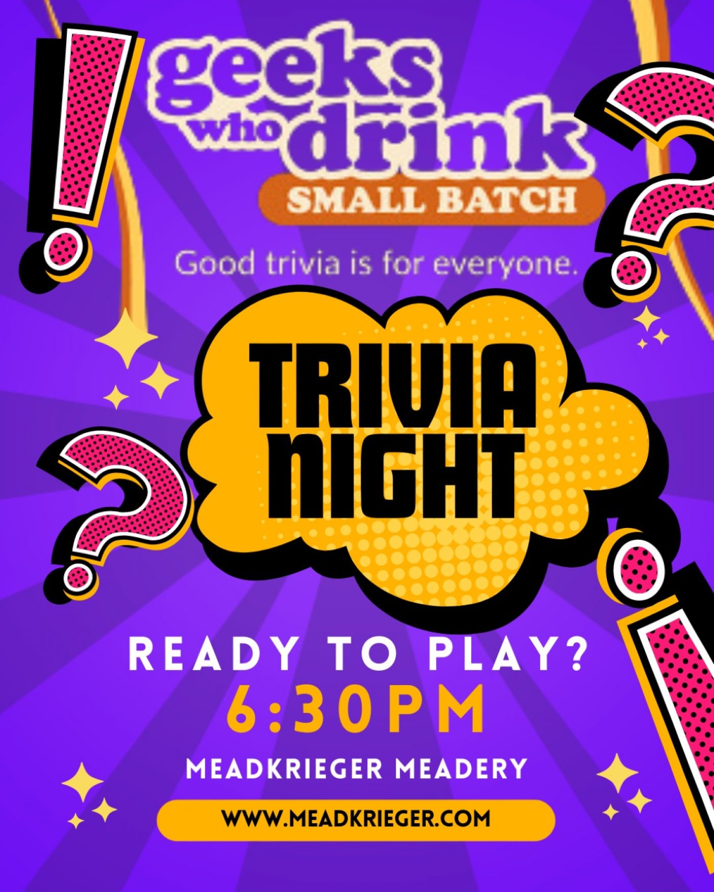 Trivia by Geeks Who Drink!