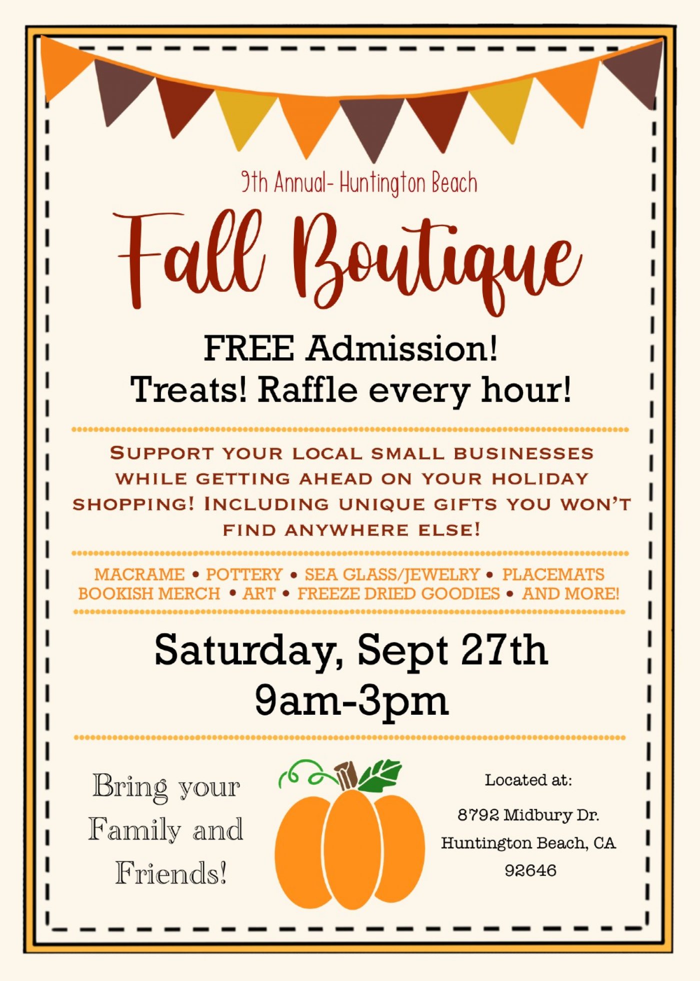 HB Fall Craft Boutique : Hand-made crafts and gifts by local artisans