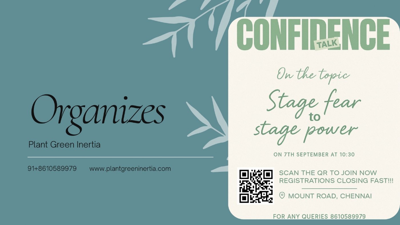Confidence Talk: Stage Fear to Stage Power