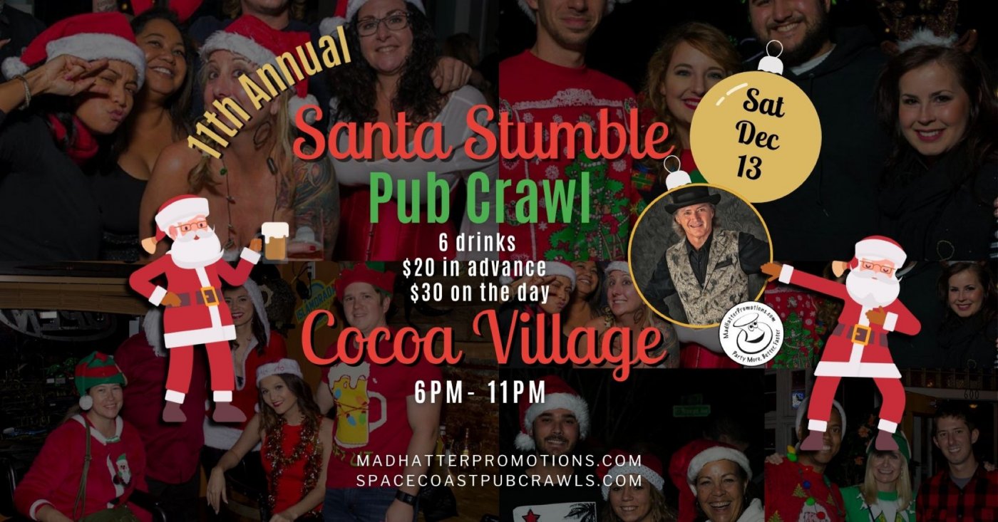 11th Annual Santa Stumble Pub Crawl Cocoa Village 2025