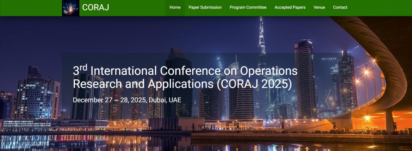 3rd International Conference on Operations Research and Applications (CORAJ 2025)