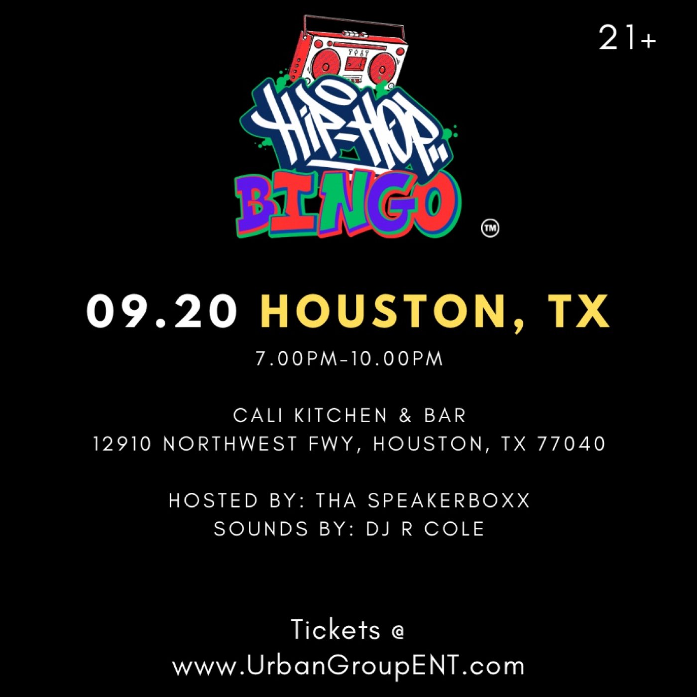 HIP HOP BINGO\u2122\ufe0f HOUSTON, TX