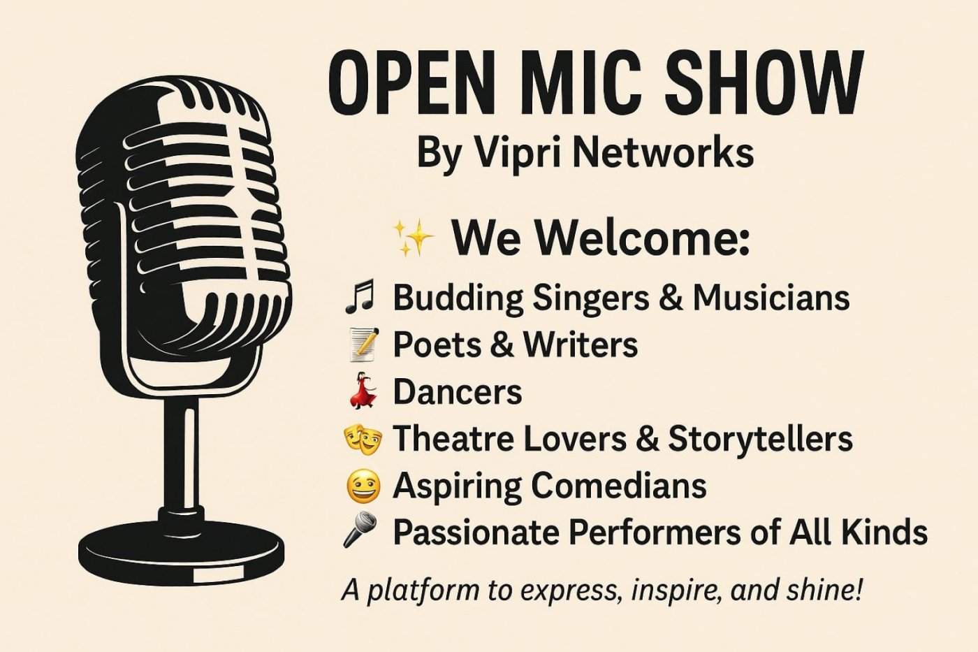 Open MIC Show - An Evening to Celebrate
