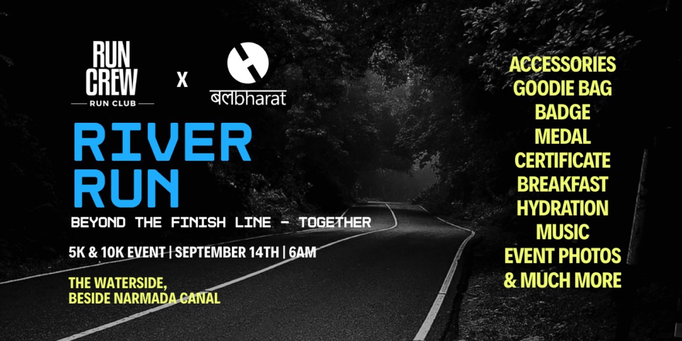 Run Crew x Bal Bharat River Run 5k and 10k Event