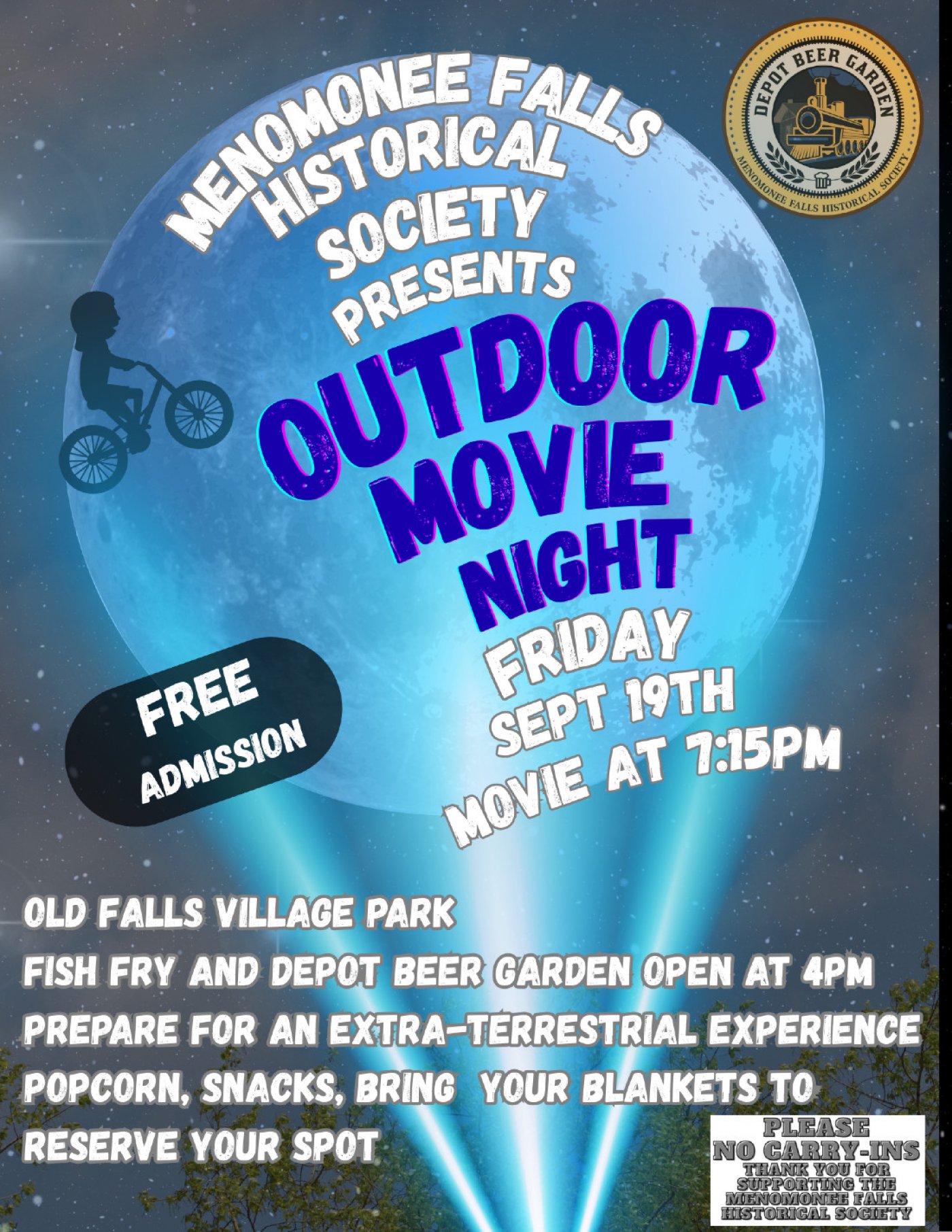 Menomonee Falls Historical Society Out Door Movie Night