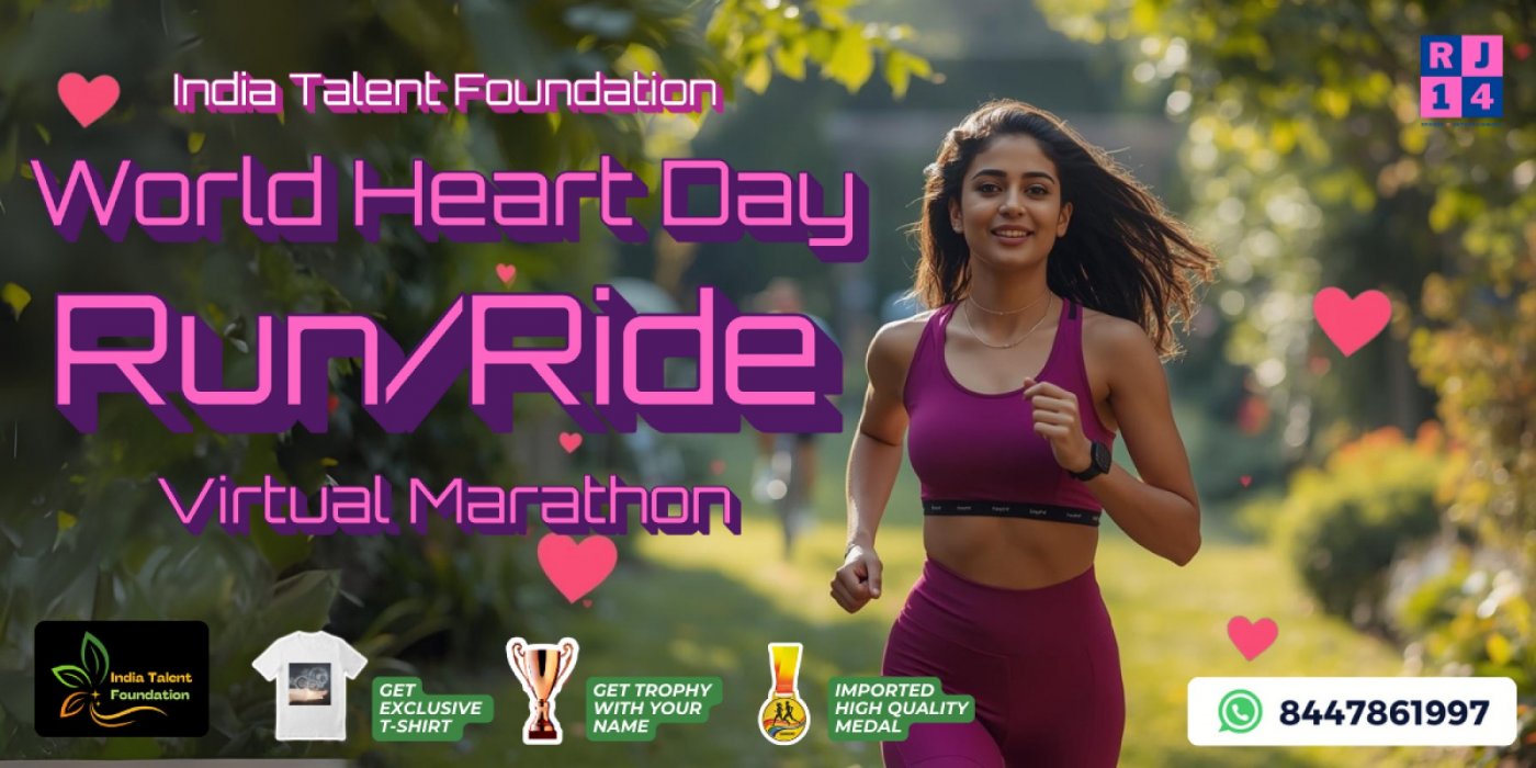 World Heart Day Run/Ride 2025 Tickets at Online on 7th September, 2025