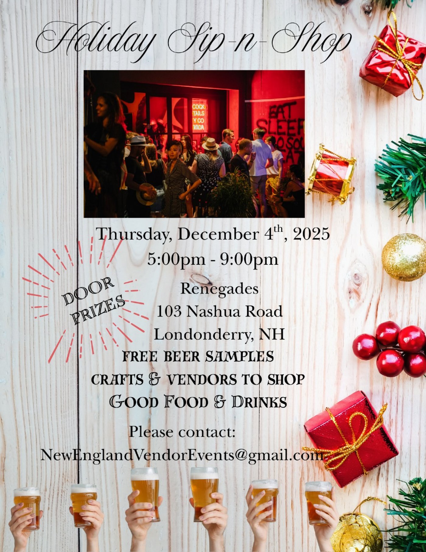 Londonderry Holiday Sip and Shop