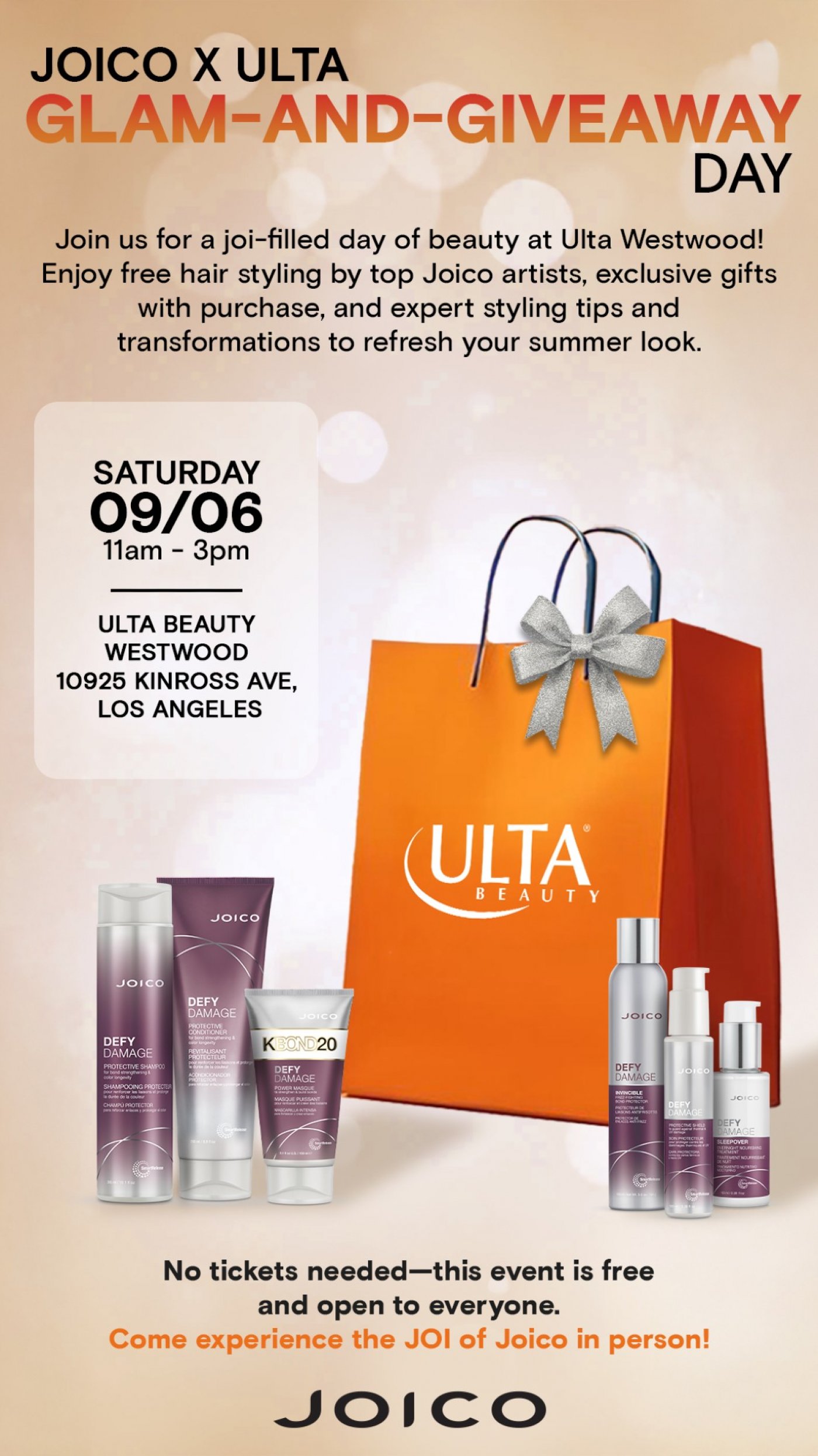 Joico x Ulta Beauty Present: Glam-and-Giveaway Day