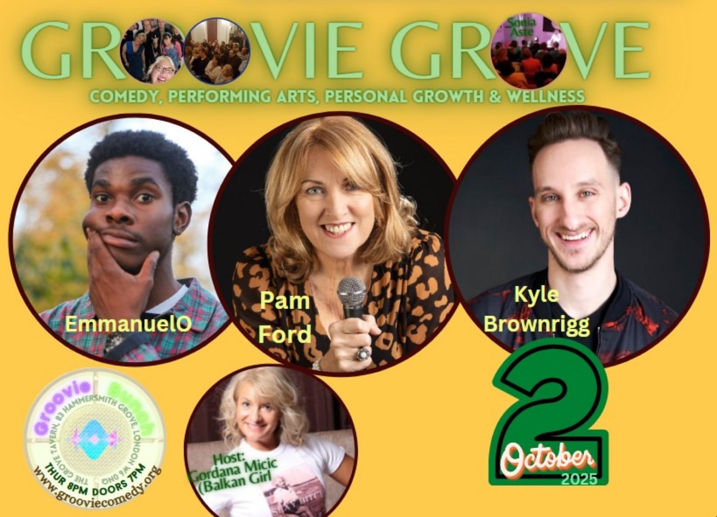 Comedy show in Hammersmith - GROOVIE GROVE, W6 0NQ