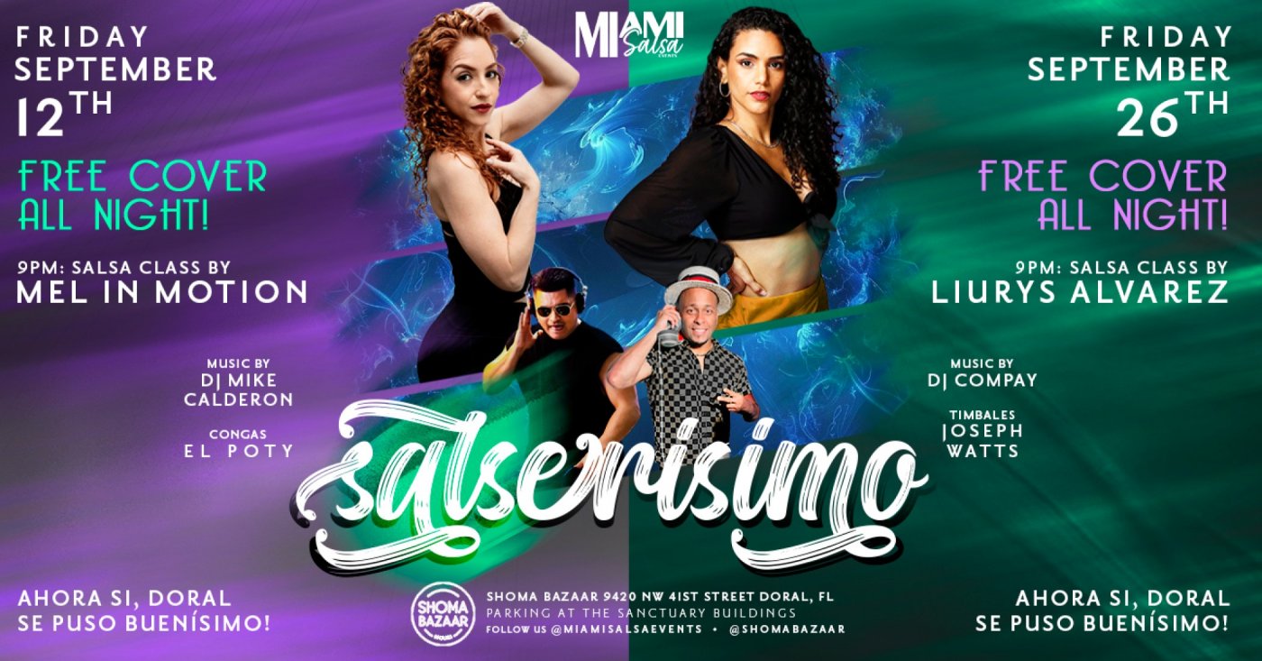Salserisimo Friday Night at Shoma Bazaar! 2nd and 4th Friday of the month!