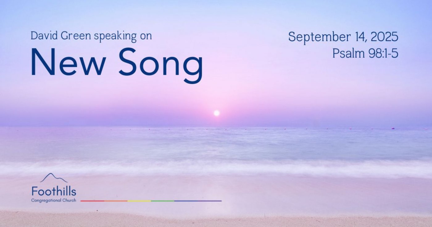David Green speaking on "New Song"