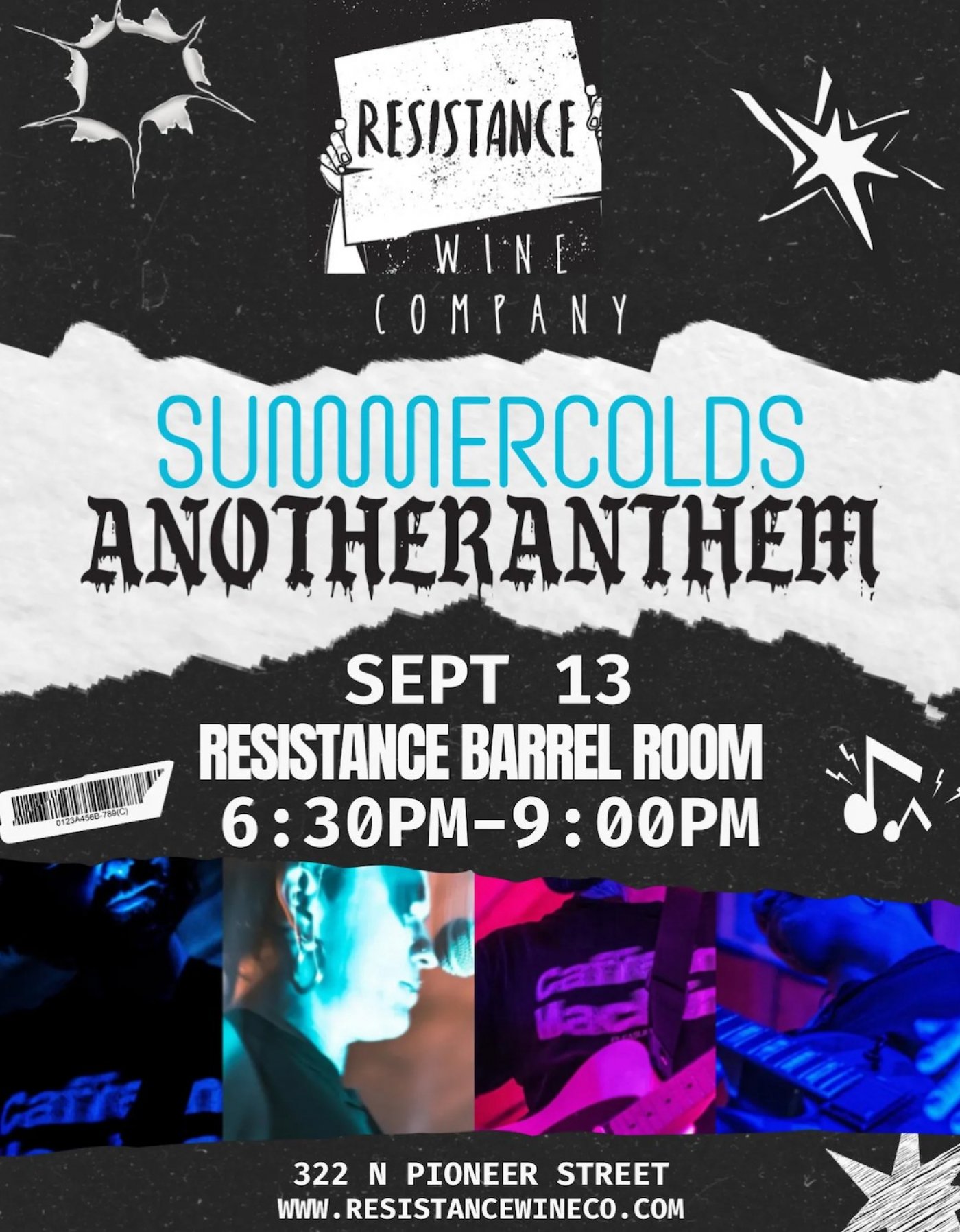 Summer Colds and Another Anthem Live at Resistance Wine Company