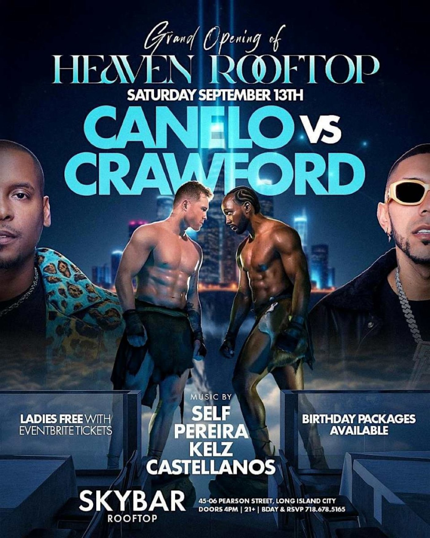 Skybar Rooftop \u2013 Canelo vs Crawford Watch Party in Long Island City
