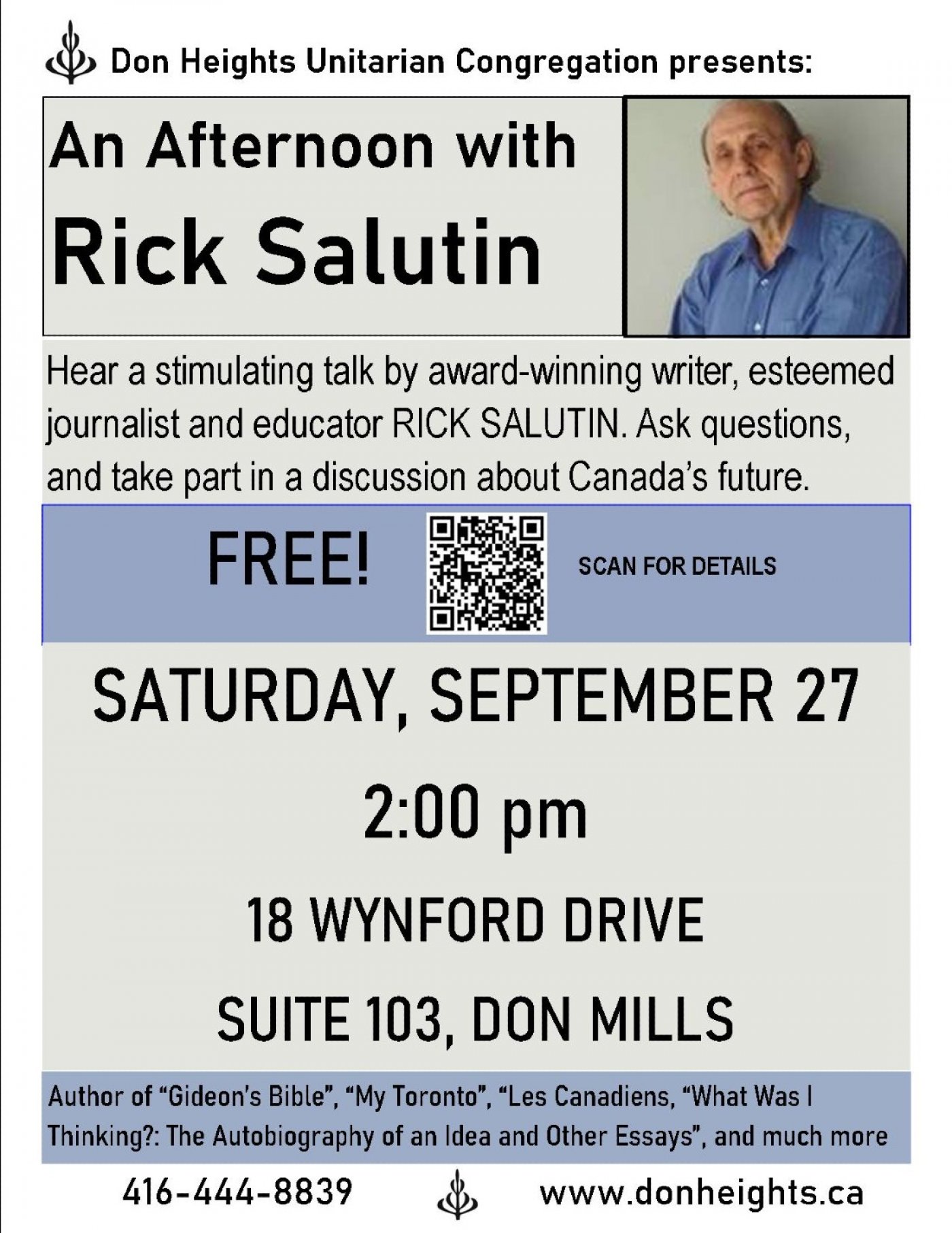 An Afternoon with Rick Salutin