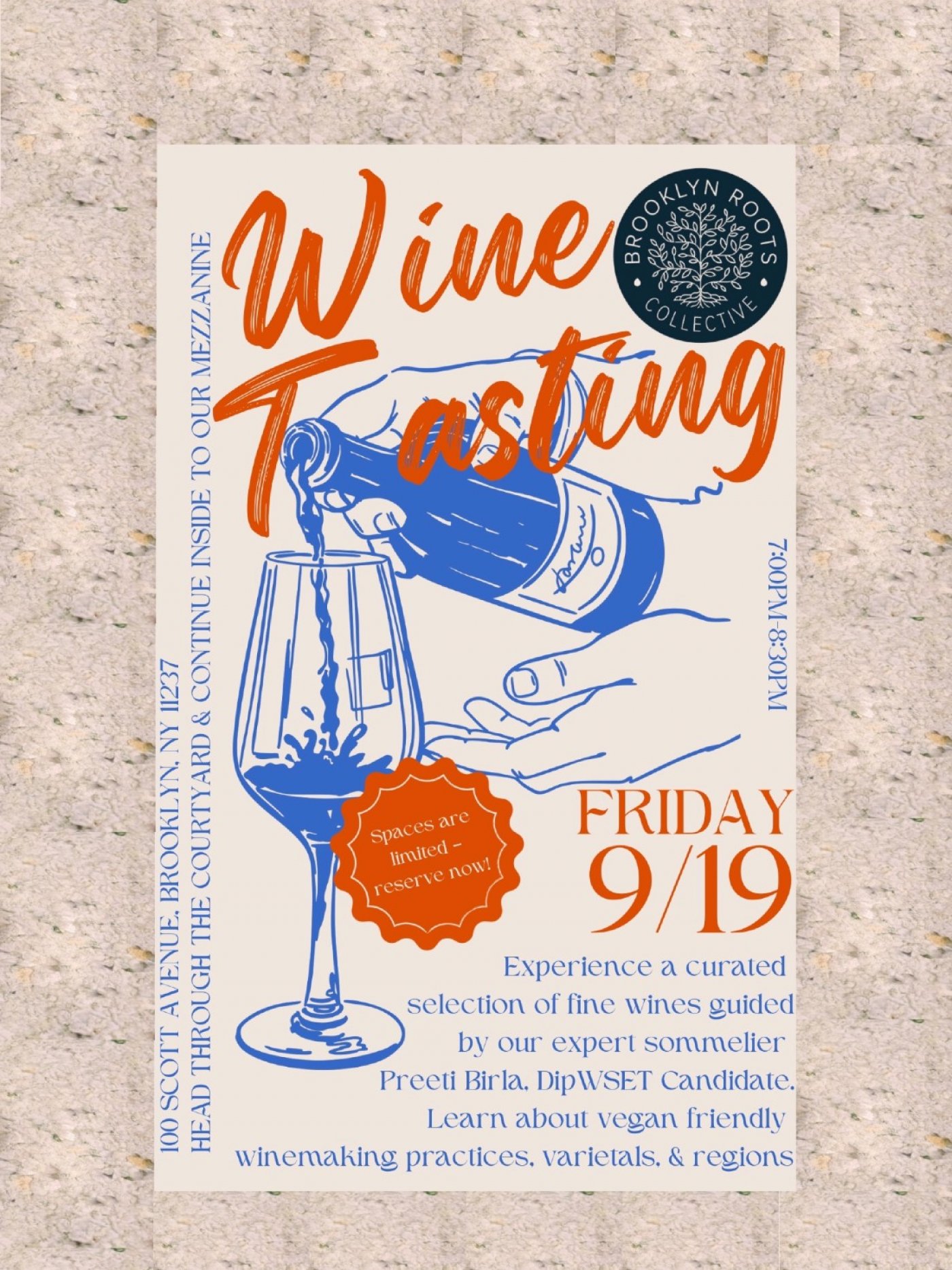 Taste and Savor Vegan Wines with Expert Preeti at Brooklyn Roots Collective on 9\/19