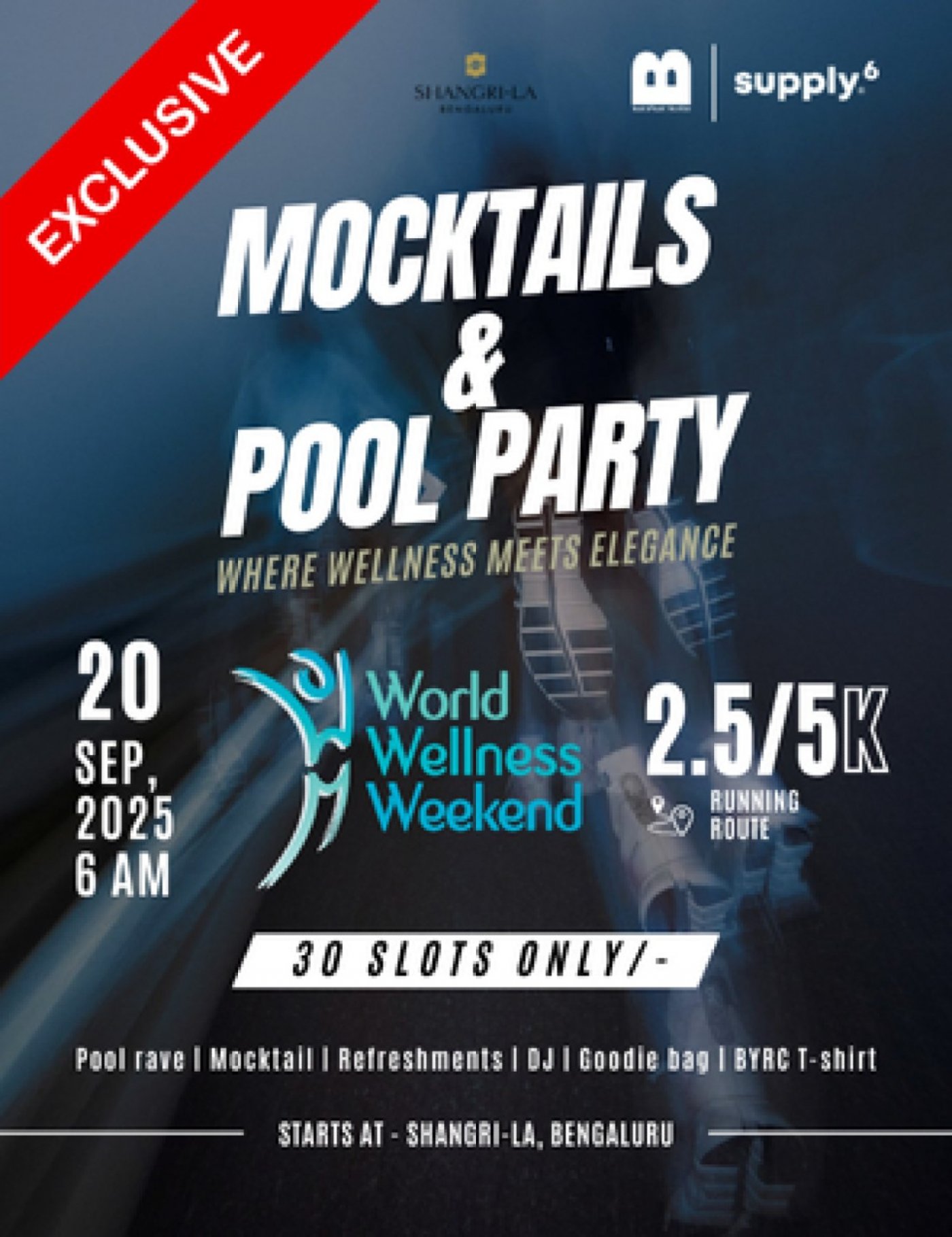 BYRC x Shangri-la, Run, Mocktails and Pool rave