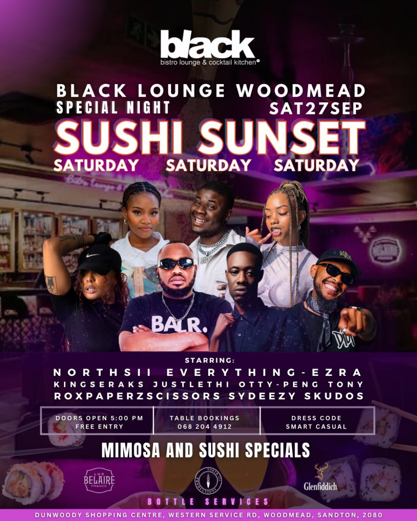 Sushi Sunset Black Lounge Woodmead