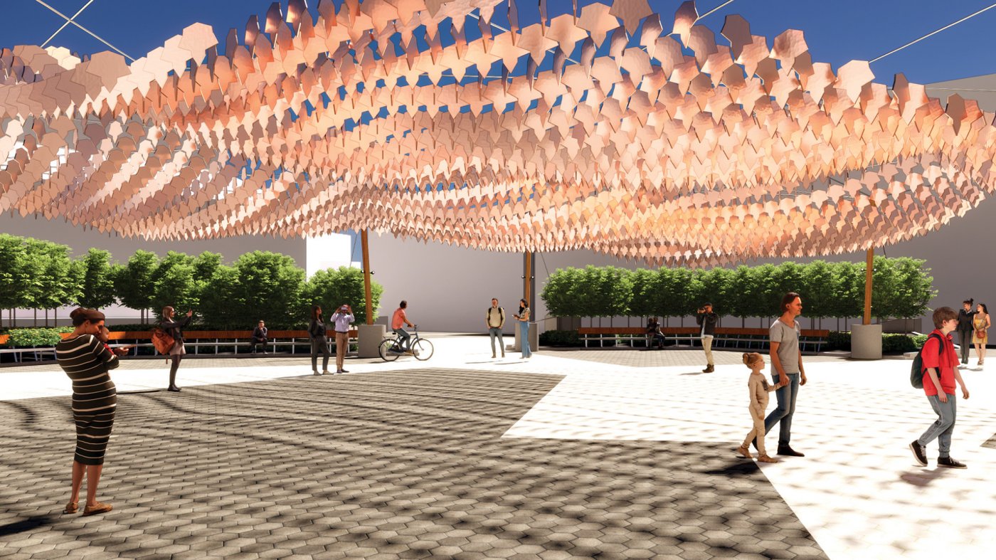 Copper Canopy: An Installation of Light, Shadow and Community