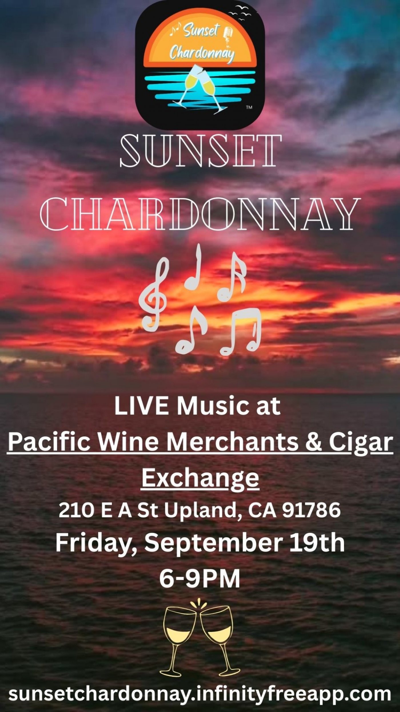 Sunset Chardonnay - LIVE Music at Pacific Wine Merchants