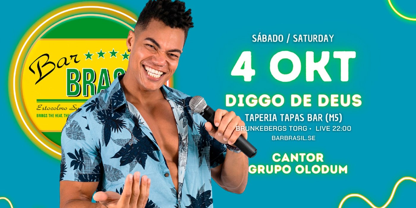 Bar Brasil Party! Live: Diggo De Deus (Grupo Olodum)