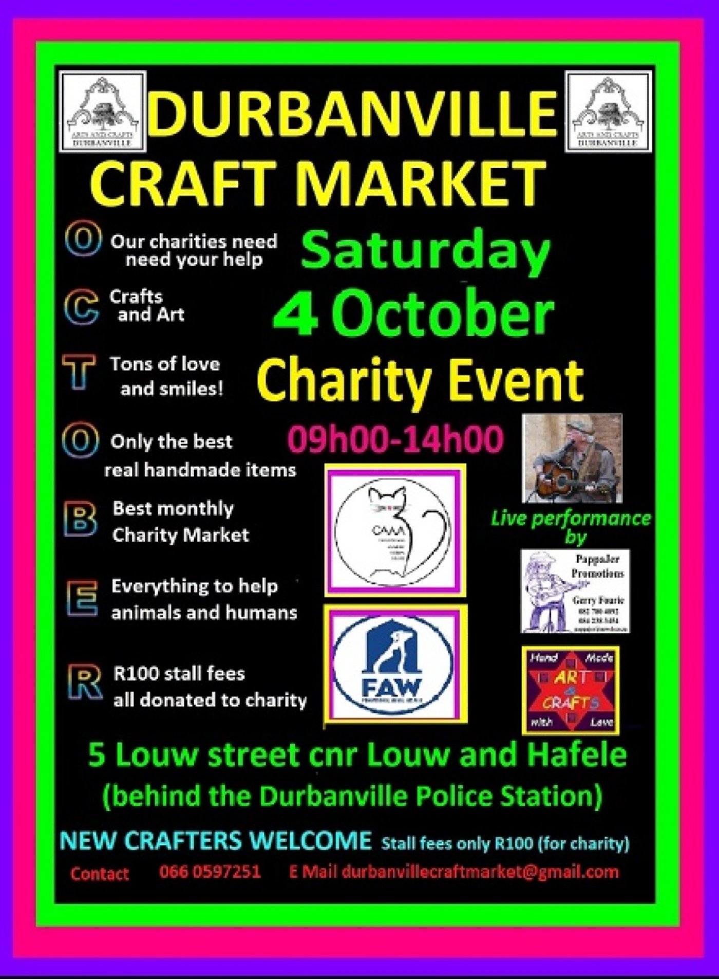 DURBANVILLE CRAFT MARKET- MONTHLY CHARITY EVENT