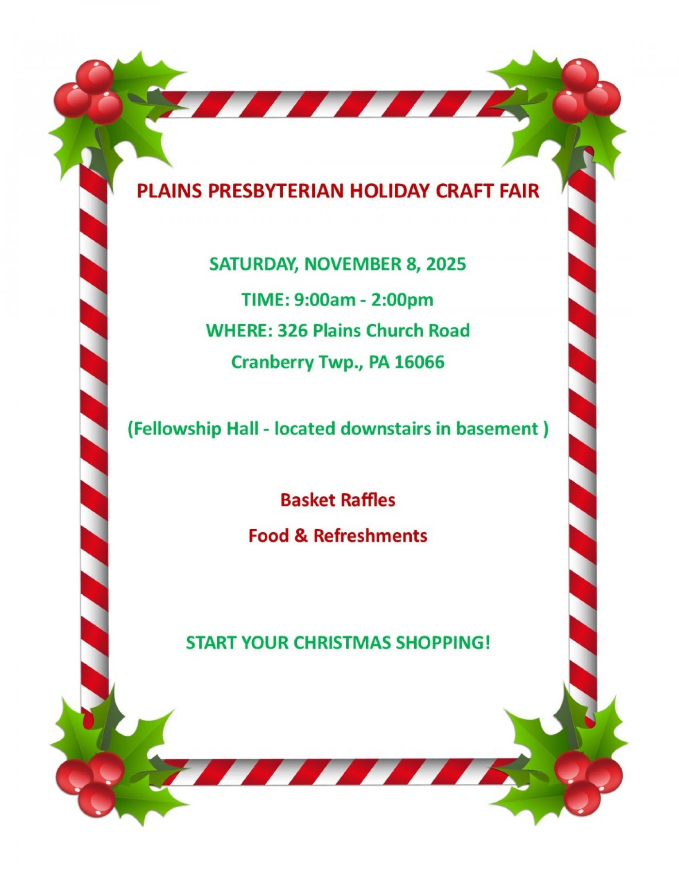 Plains Church Holiday Craft Fair
