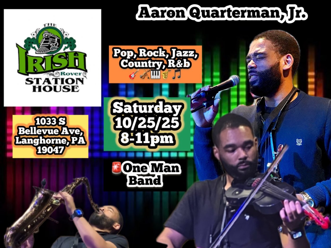 Qman Live Funtober Show At Irish Rover Station House!