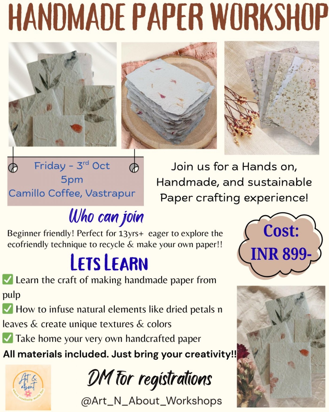 Handmade Paper Workshop \u2013 Create, Craft & Connect