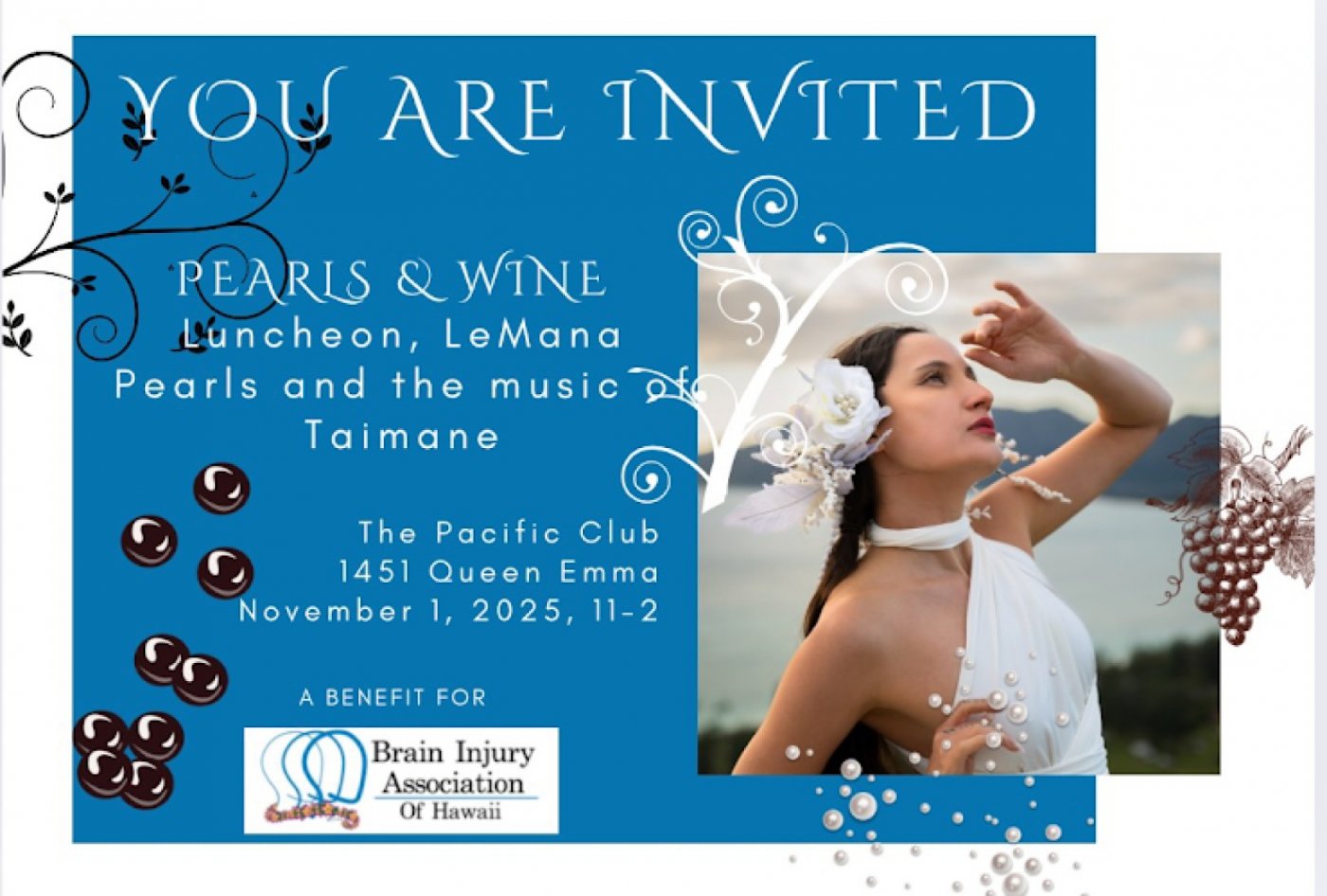 PEARLS AND WINE 2025 Brain Injury Association benefit and fundraiser