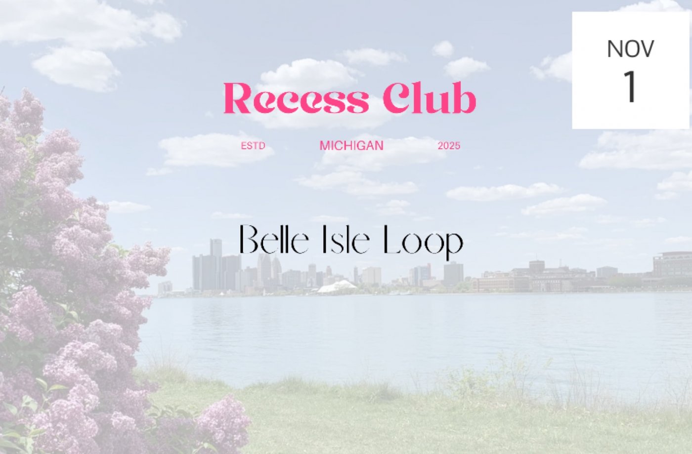 \u201cThe Recess Club\u201d Launch Belle Isle Loop : A Free Community for Women to Move, Connect, and Reset!