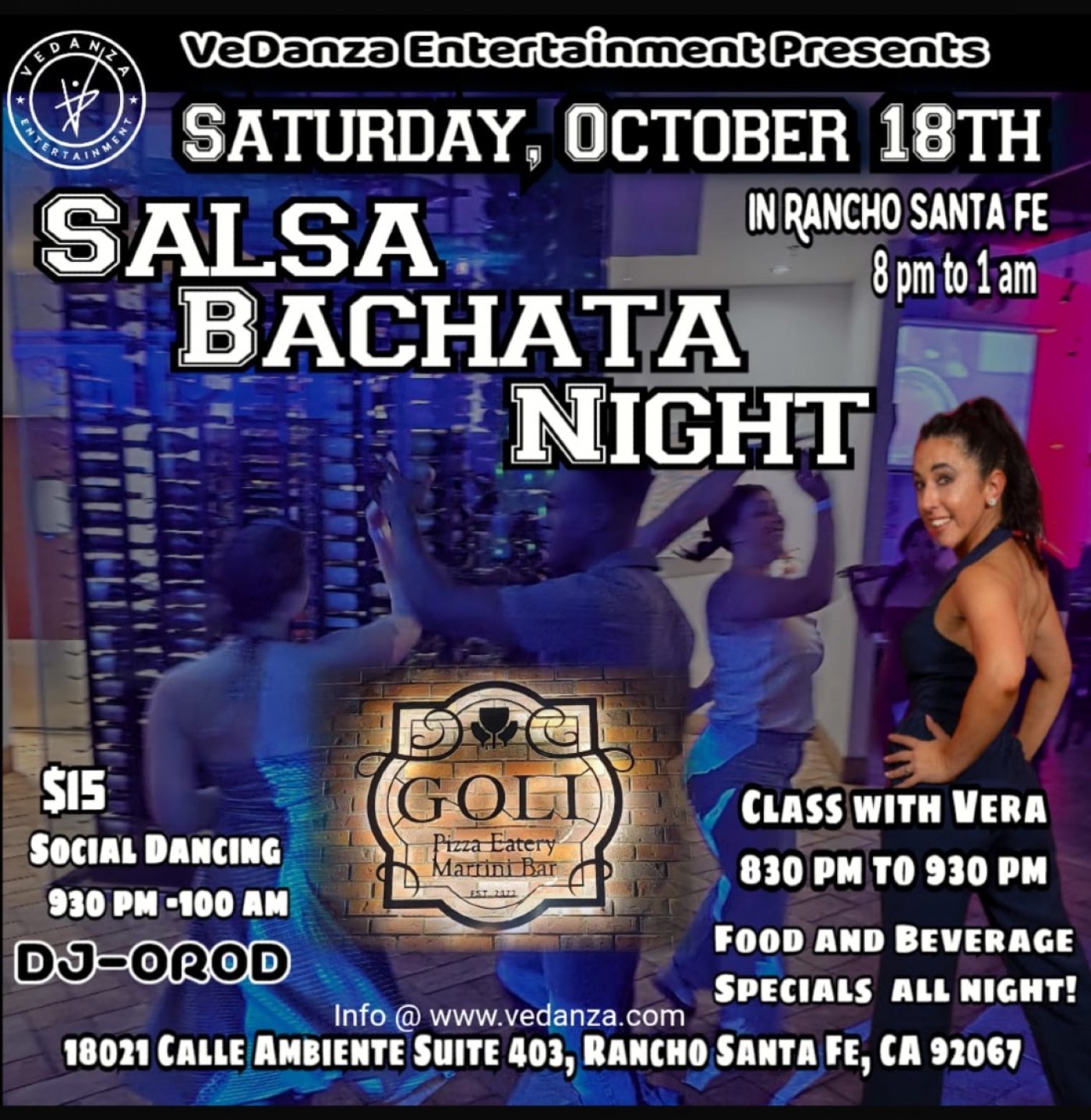 Salsa and Bachata Dancing in Rancho Santa Fe