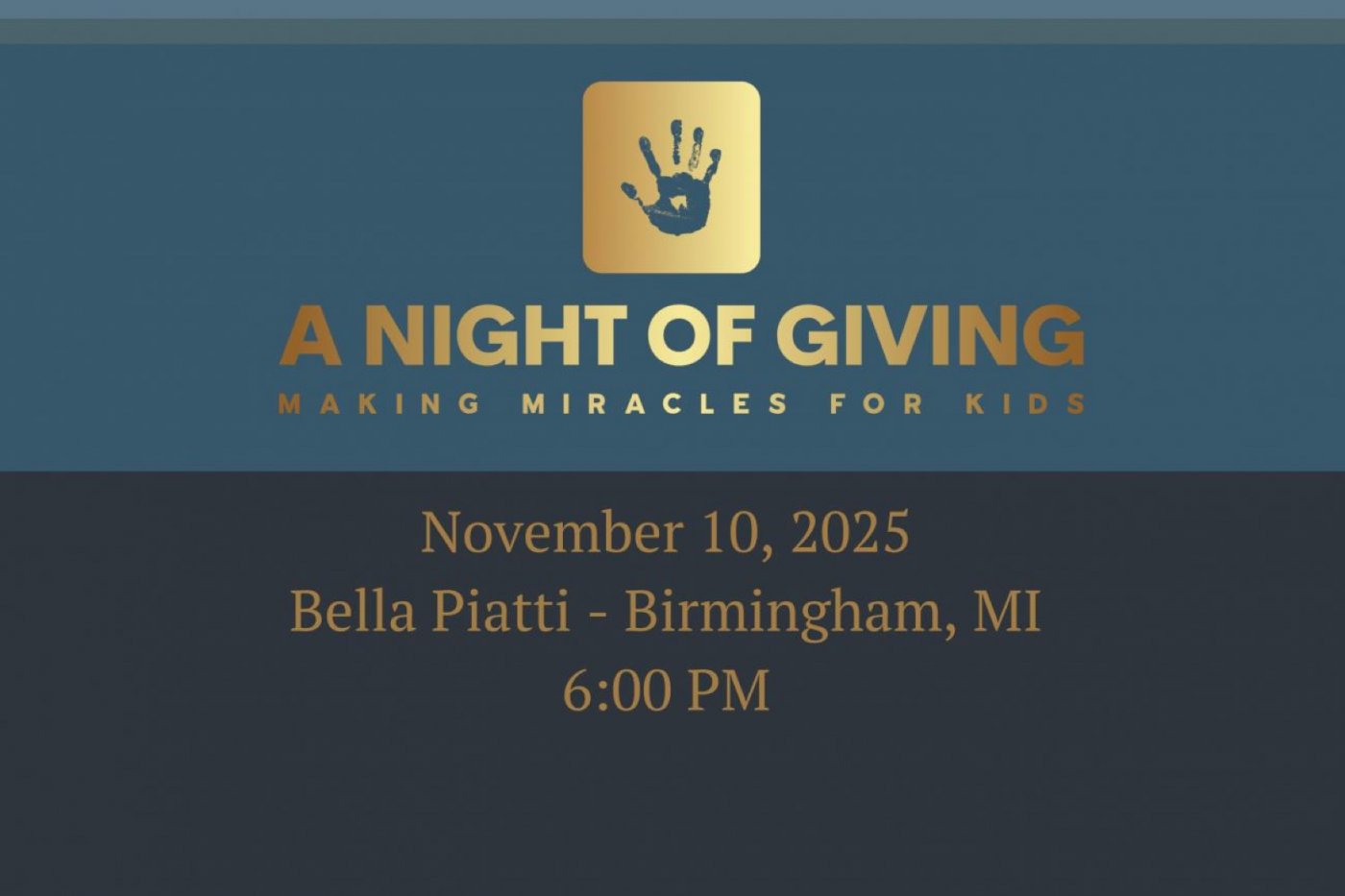 A Night of Giving, Making Miracles for Kids