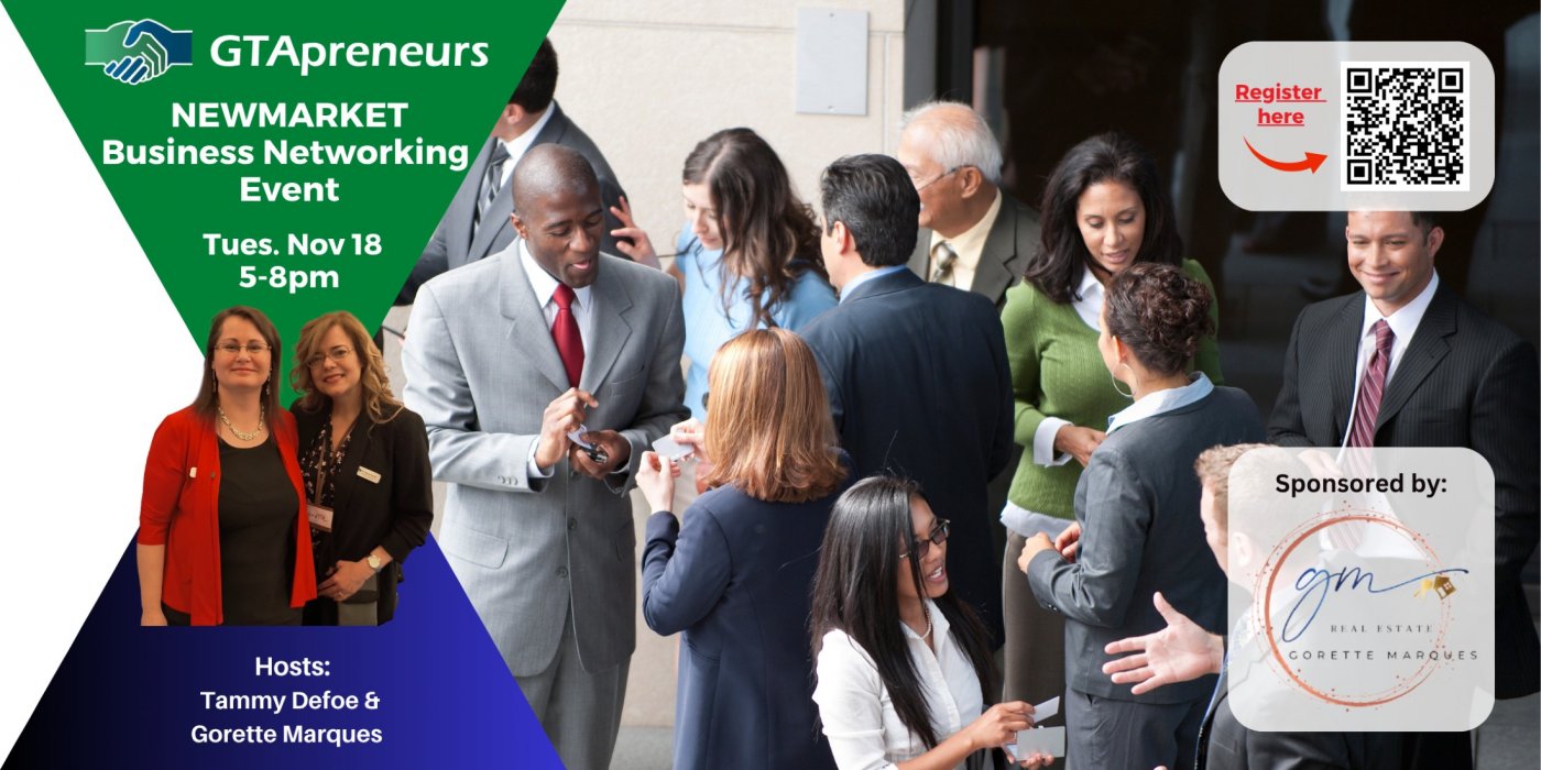 GTApreneurs Nov 18 Newmarket Business Networking Event