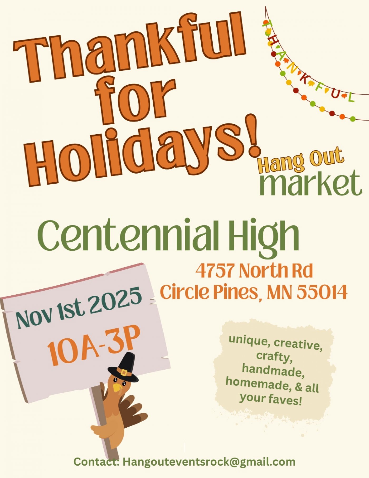 Thankful for Holidays craft fair!