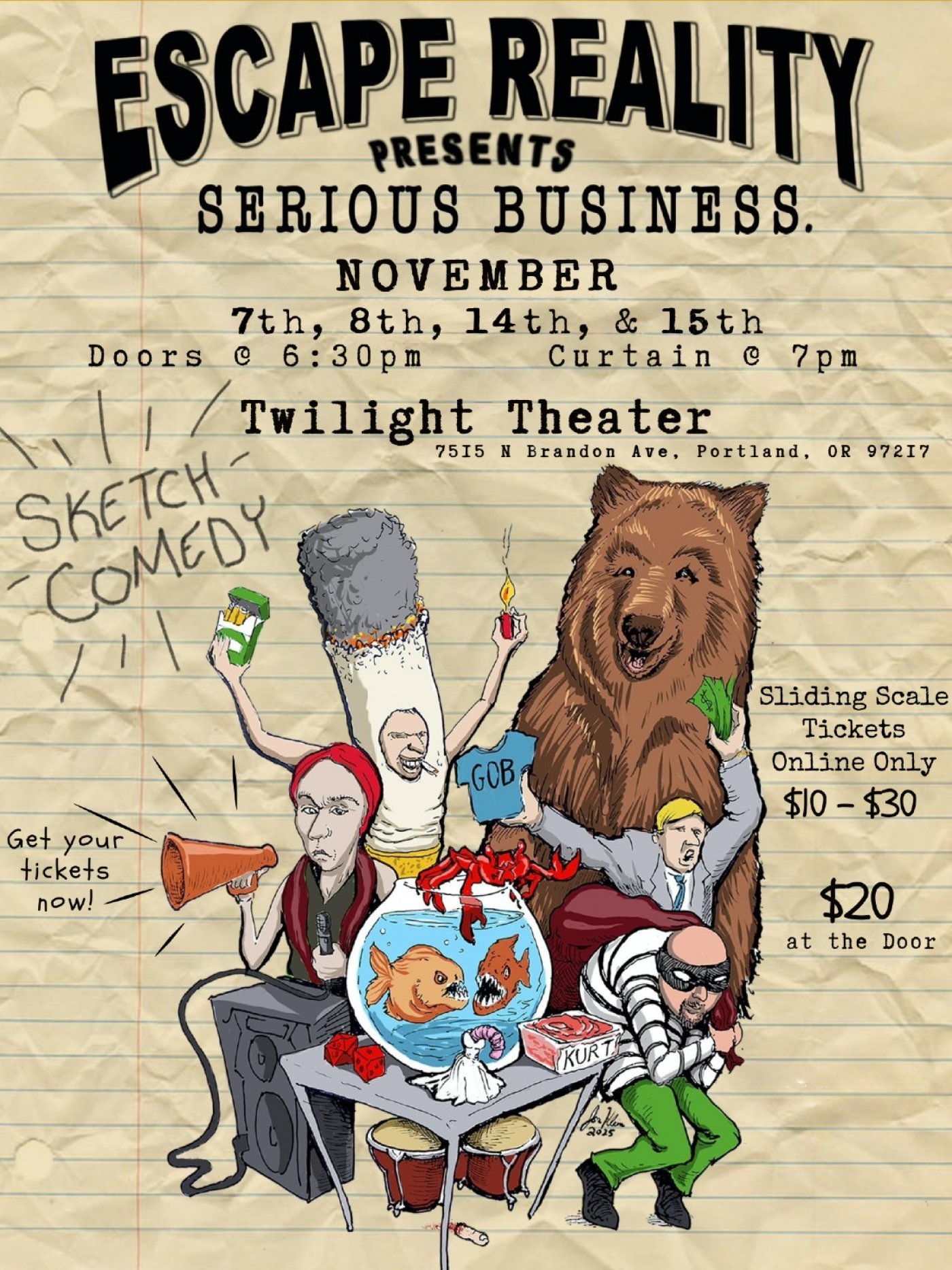 Escape Reality presents Serious Business (Closing Weekend)