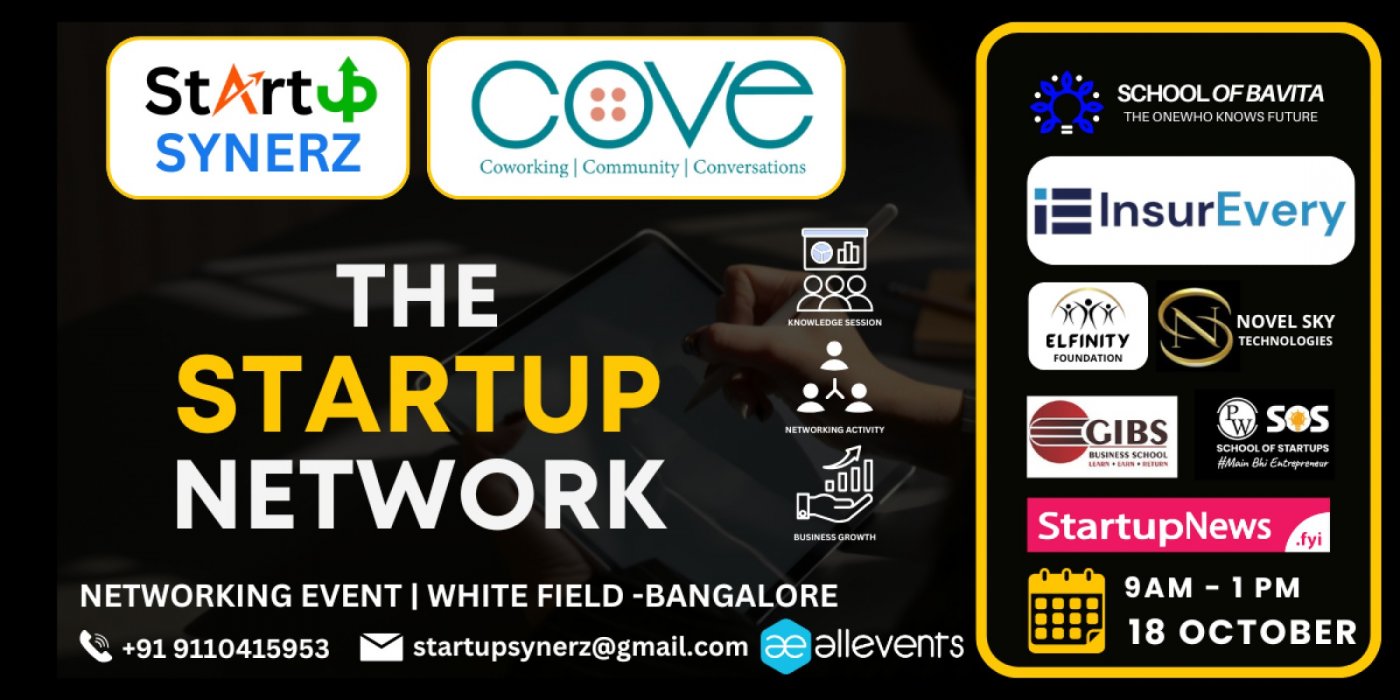 The Startup Network Event \u2013 Bengaluru Edition | Networking Event - Founders Startups Entrepreneurs