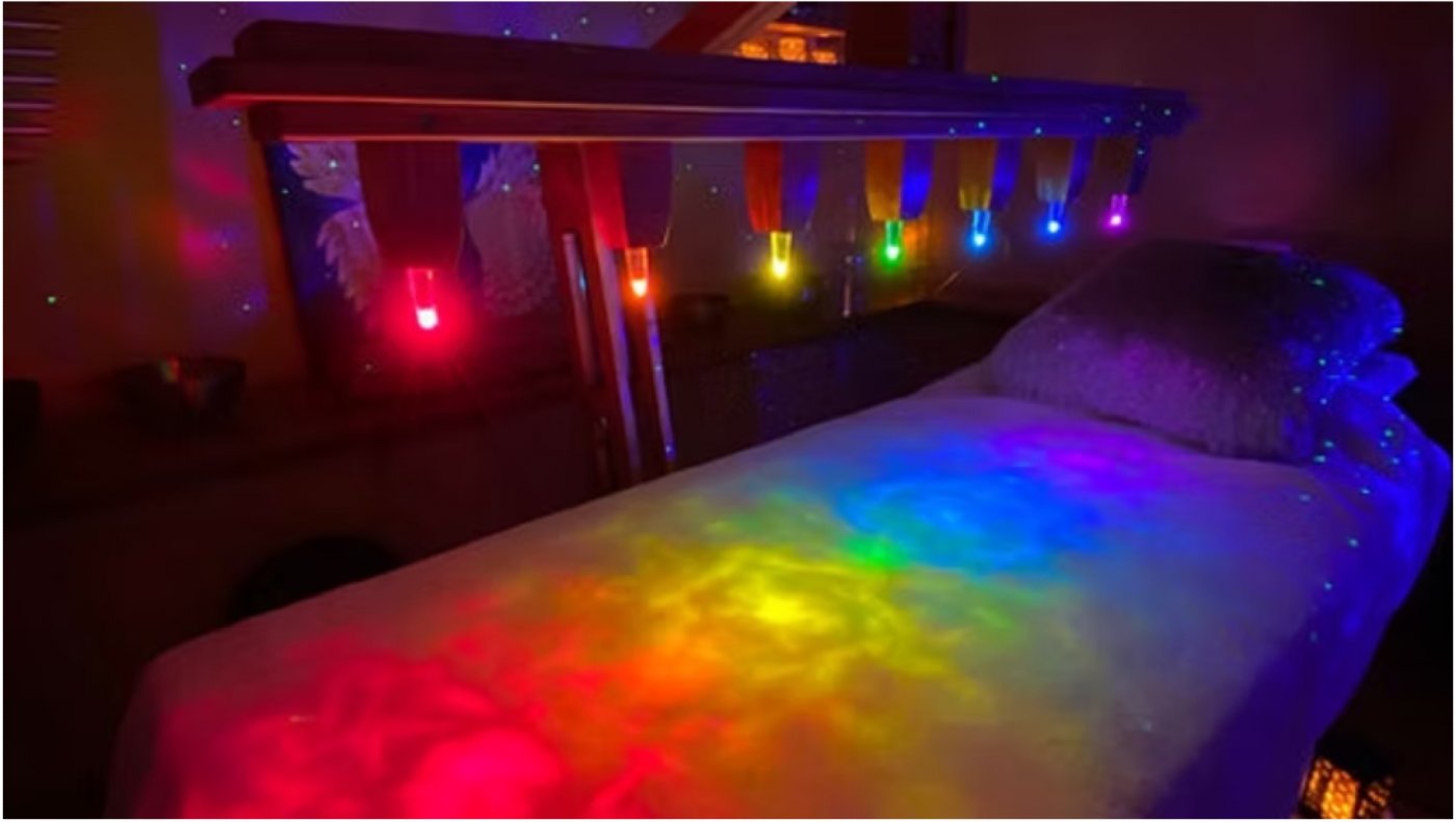 1 hr Private Crystal Light Bed & Grounding Mat Session with CBD