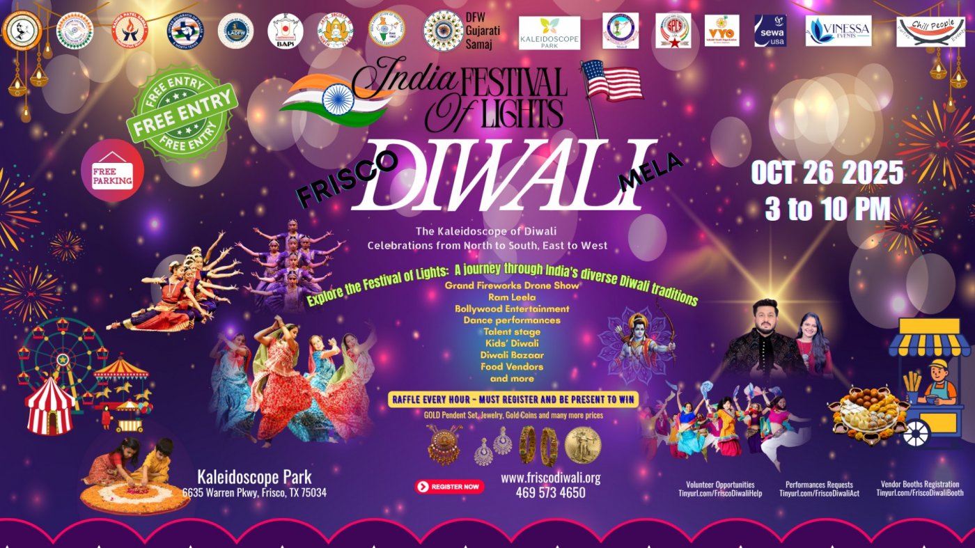 India Festival of Lights - Frisco Diwali Celebration at Kaleidoscope Park -- FREE DIWALI MELA