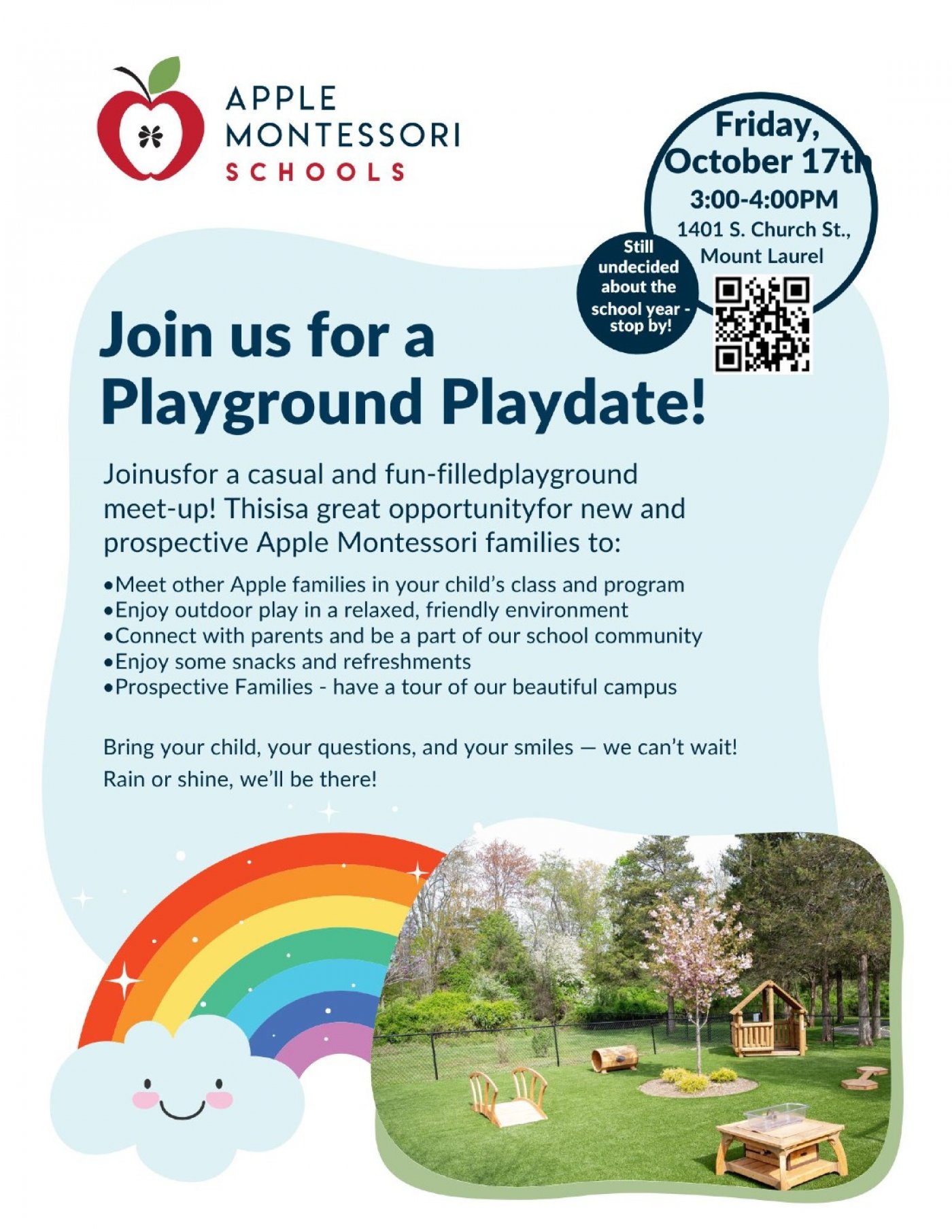 Apple Montessori Mount Laurel Playground Playdate