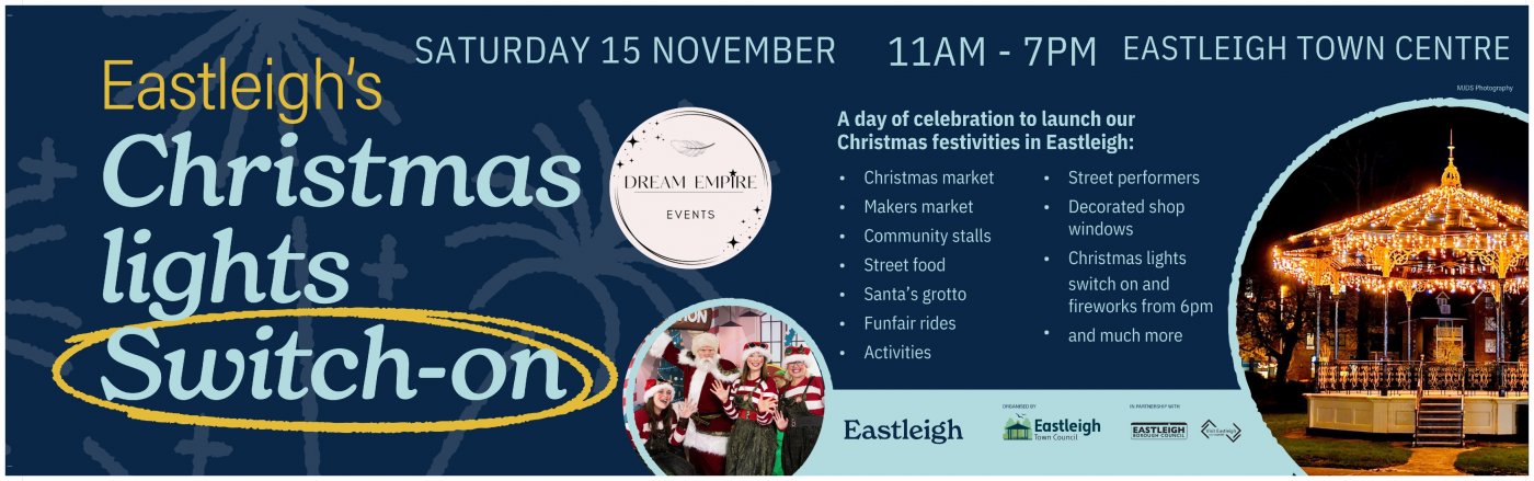 Christmas Market at Eastleigh Town Centre Christmas Light Switch On