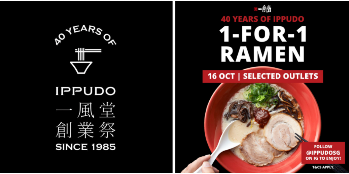 IPPUDO Celebrates 40th Anniversary with 1-FOR-1 Ramens, Merchandise Giveaways and more in Singapore