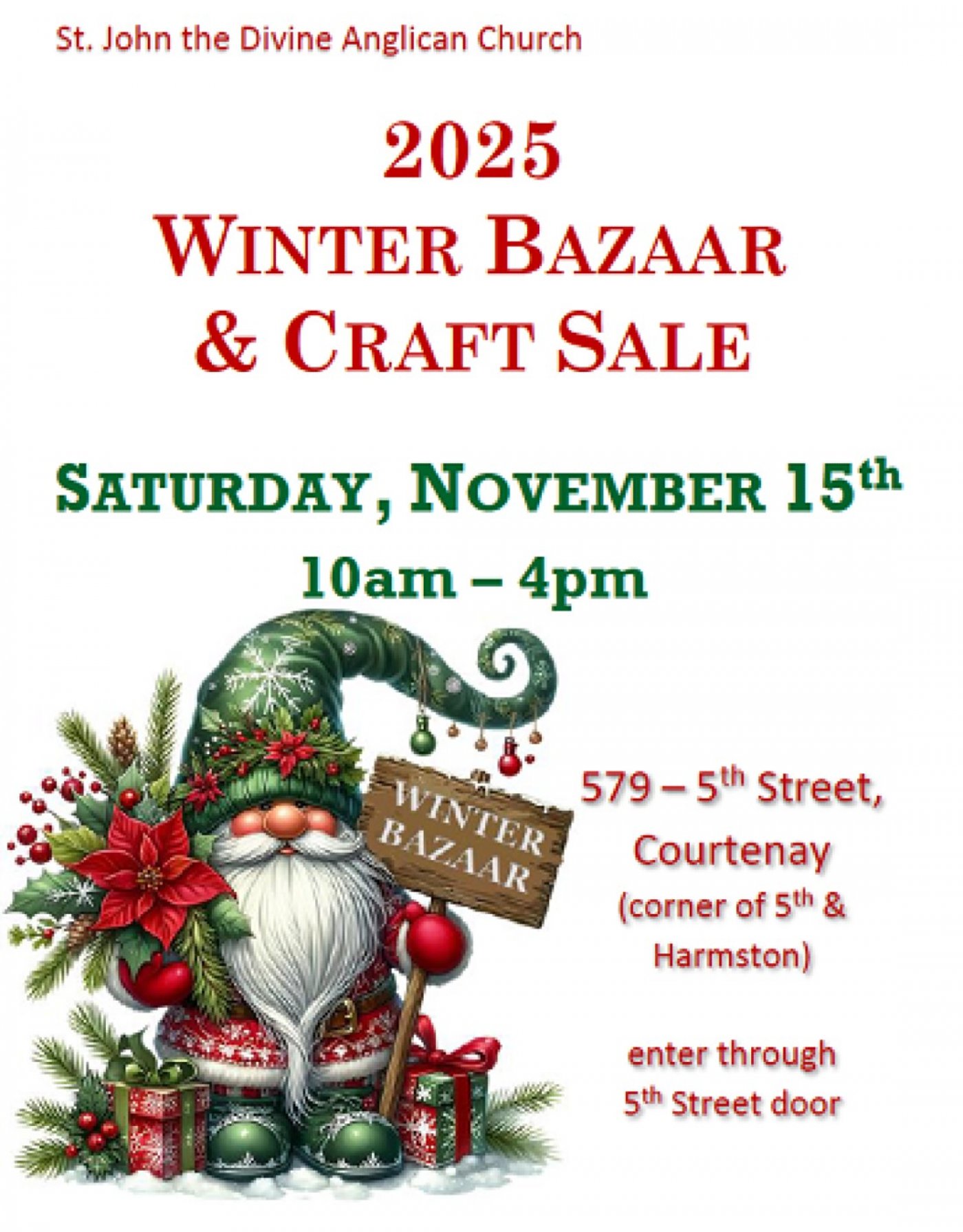 2025 Winter Bazaar & Craft Sale